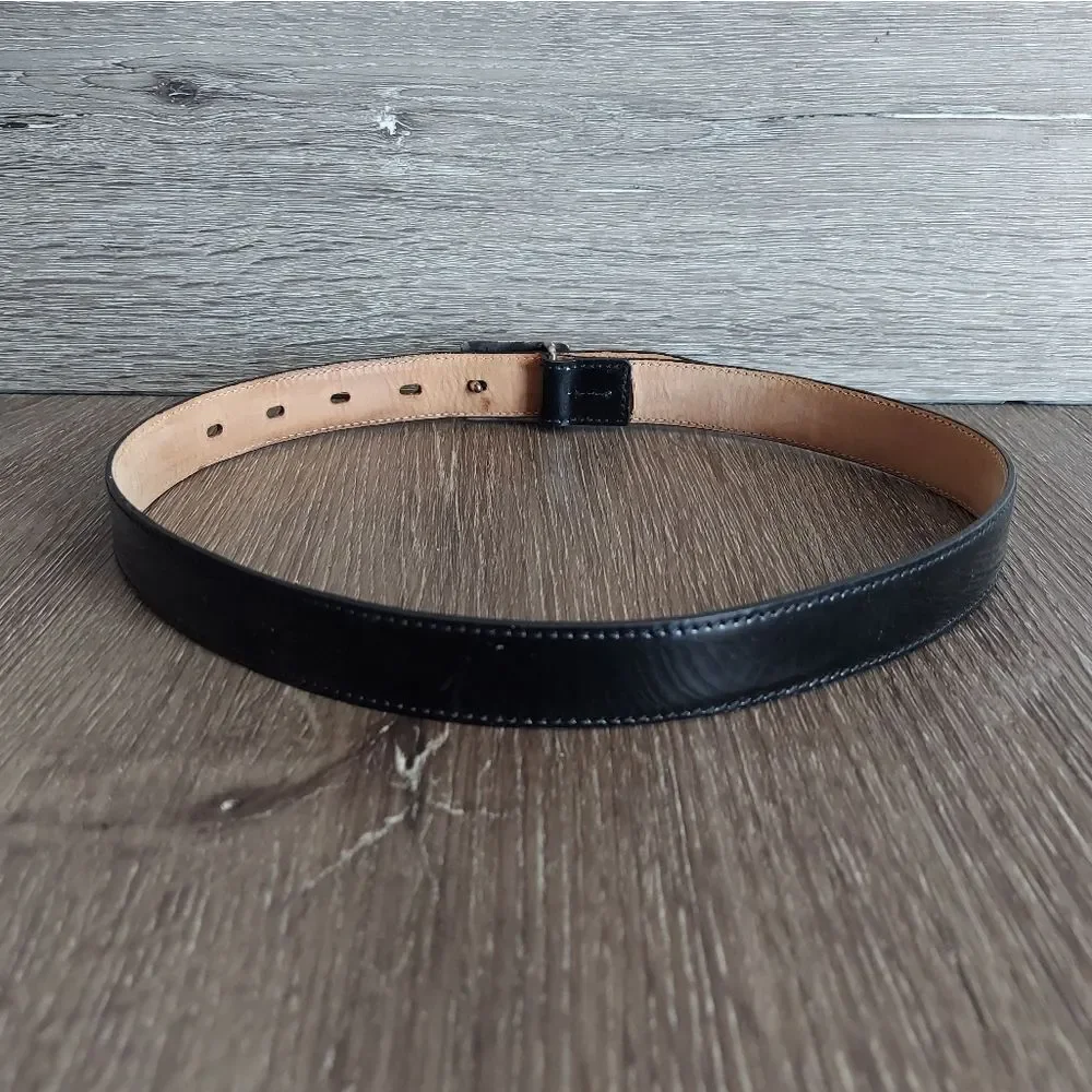 Cole Haan Black Patent Leather Belt 26